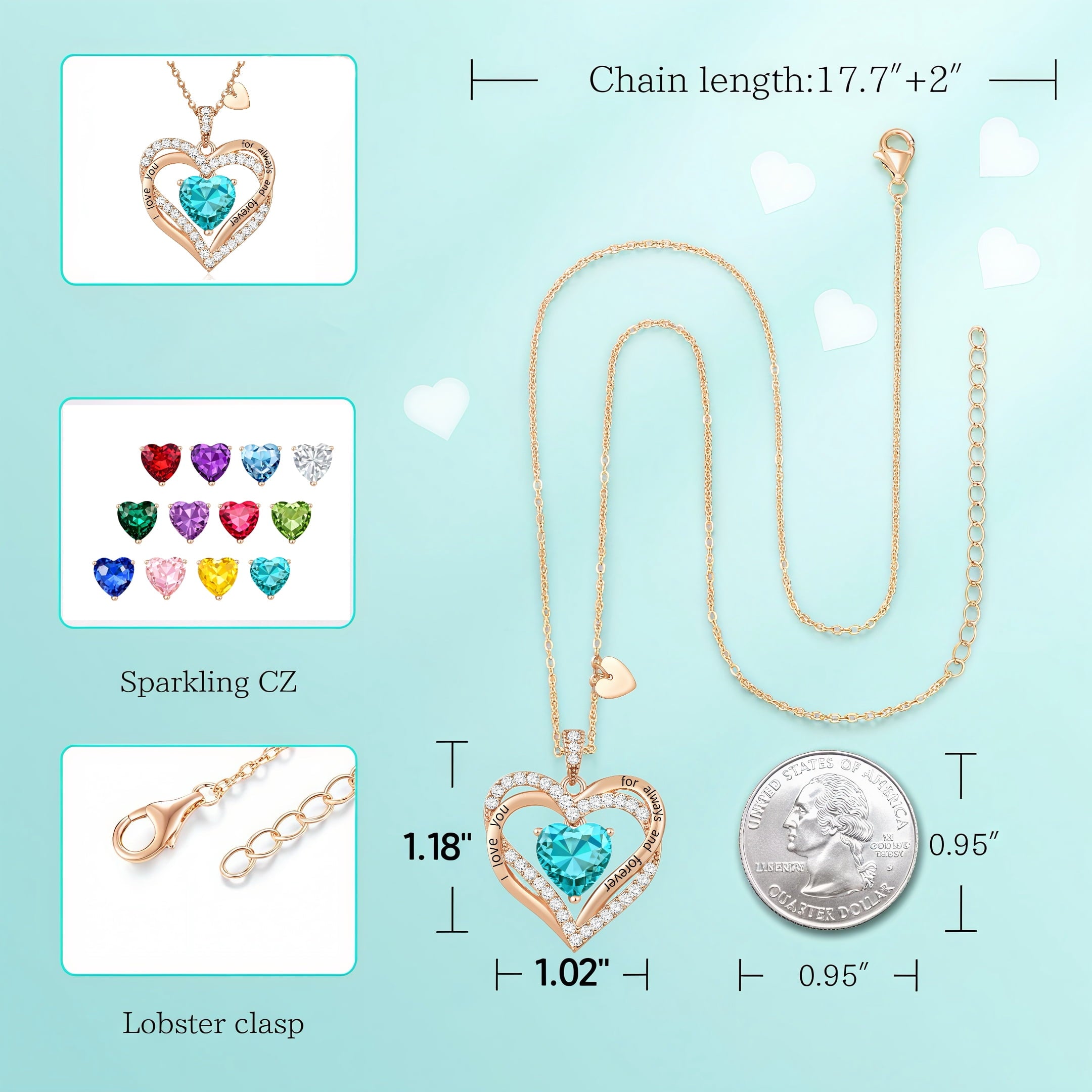 Pendant Necklaces for Women With Zirconia, Jewelry for Women Wife