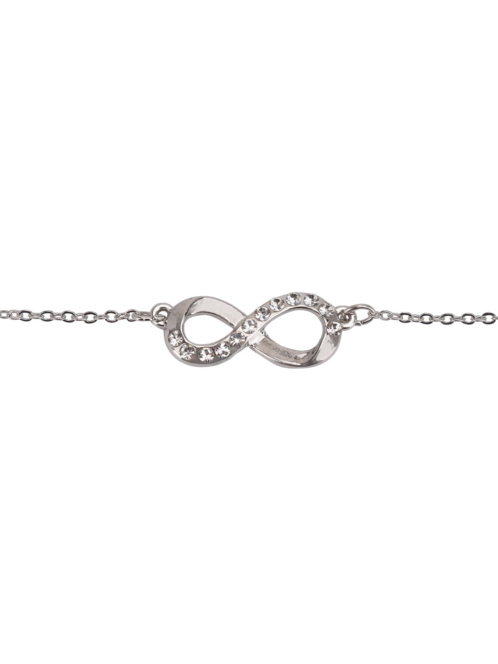 Adult Women's Tone Infinity Crystal Metal Pendant Necklace