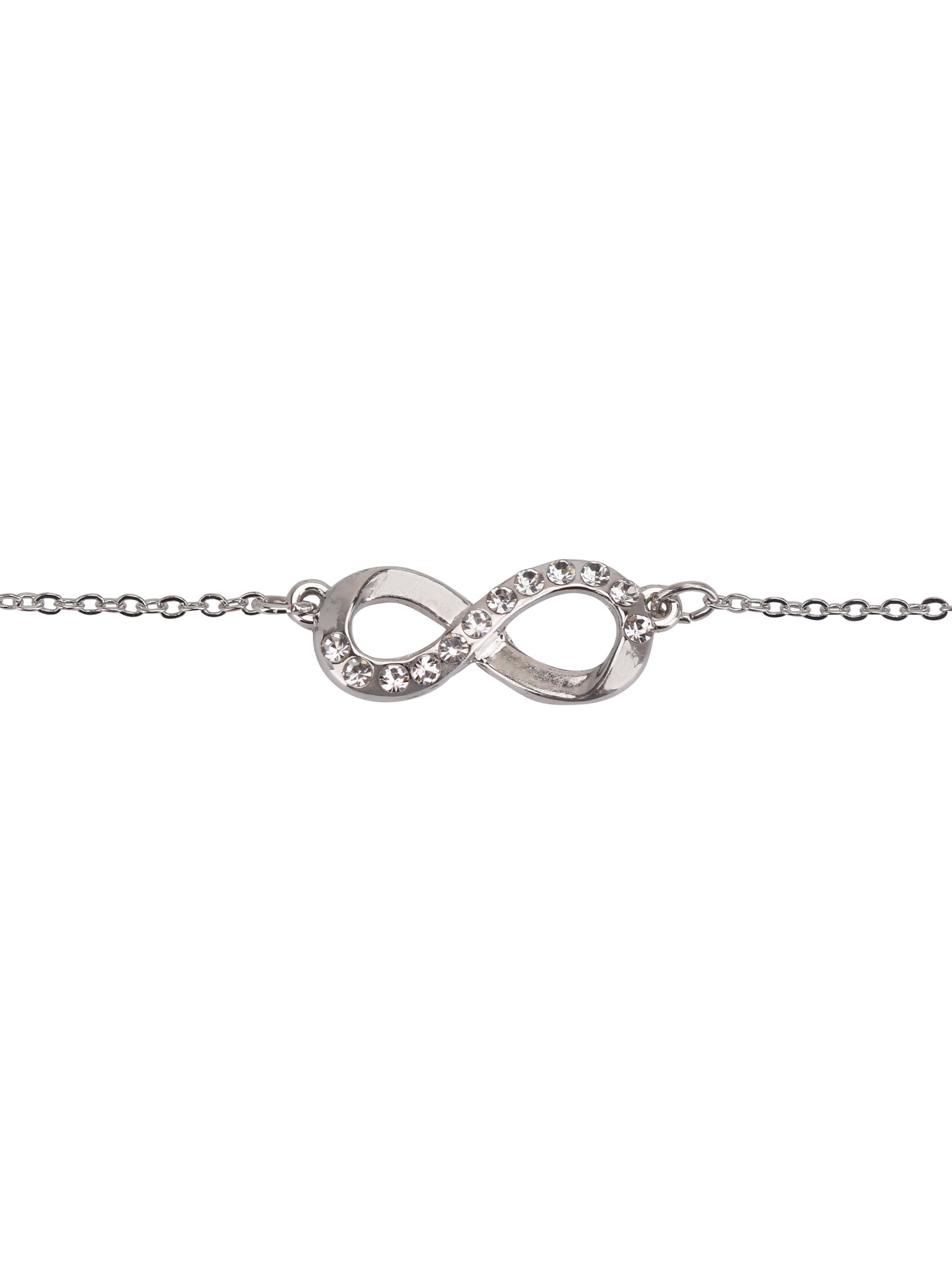 Adult Women's Tone Infinity Crystal Metal Pendant Necklace