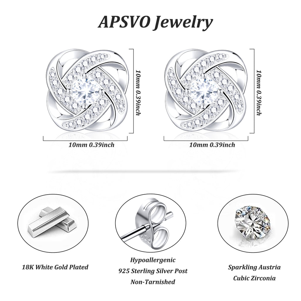 18K White Plated Stud Earrings for Women Girls CZ S925 Sterling Post April Earrings with Crystal Easter Basket Stuffers Jewelry Gifts Teen Kids Adults Ideas