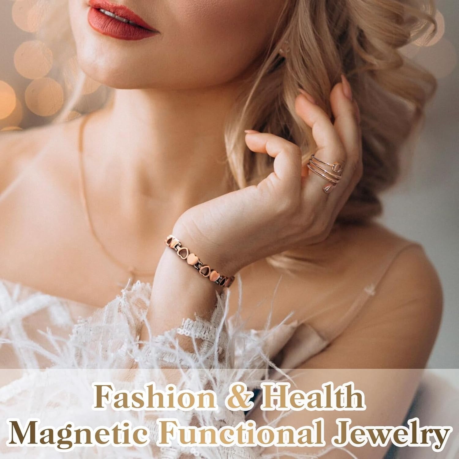 99.99% Solid Copper Magnetic Bracelets for Women