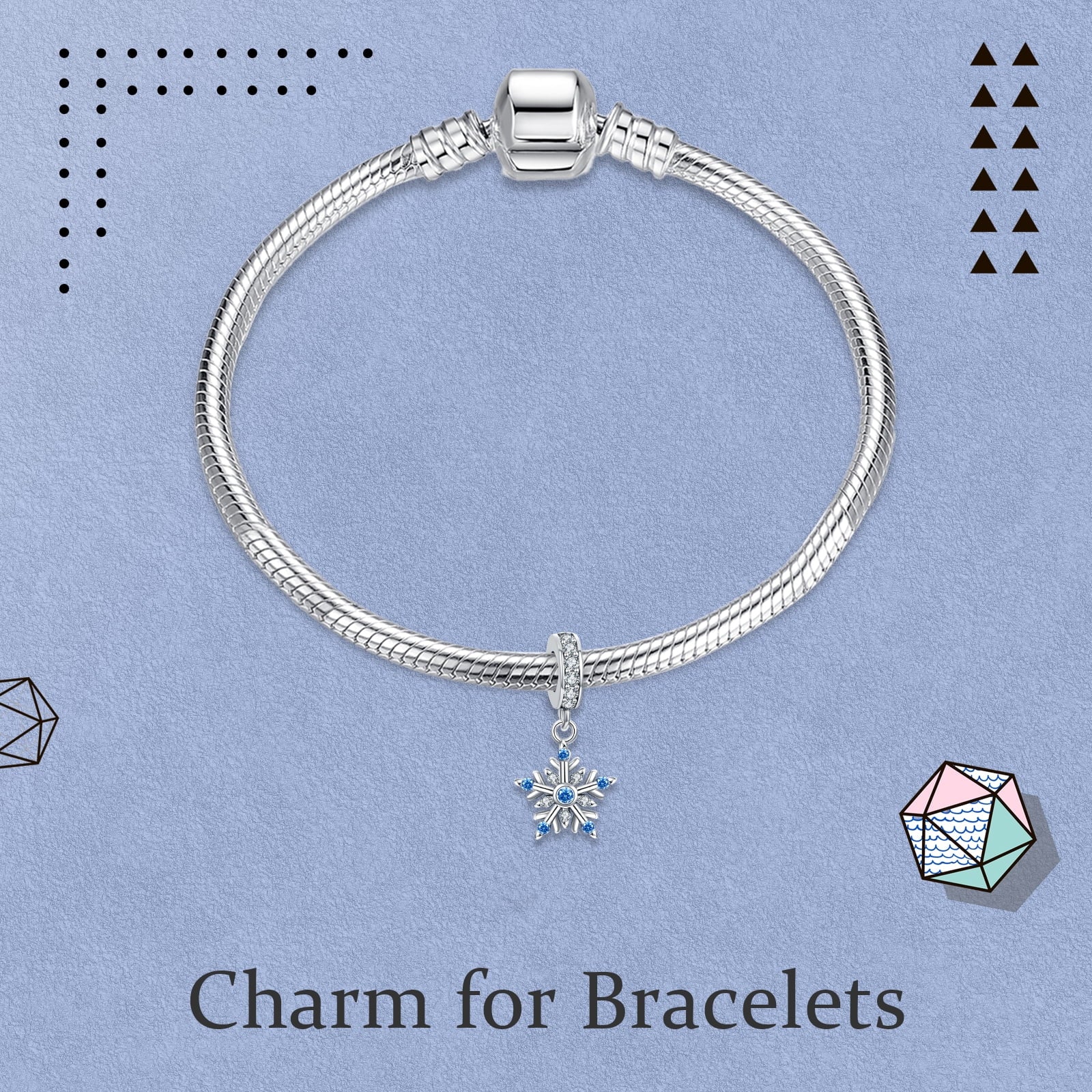 925 Sterling Charm for Bracelets Four Leaf Clover Lucky OpenWork Bead Charm Women Bracelet Charm