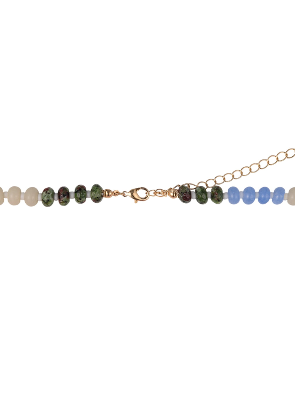 Goldtone Multicolored Bead Initial "A" Necklace