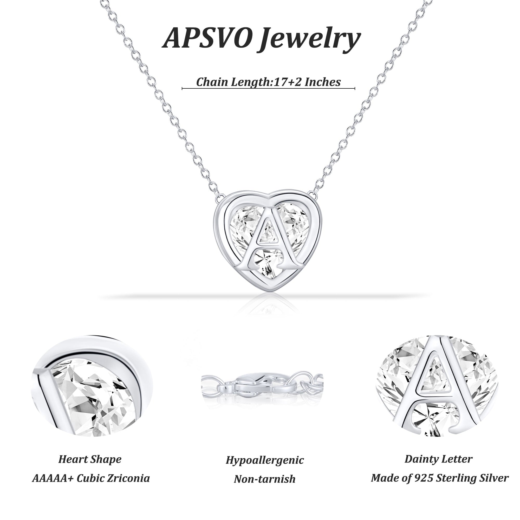 S925 Sterling Plated Heart Initial Necklaces for Women Girls CZ Letter J Pendant Chain Easter Basket Stuffers Jewelry Gifts Teen Her Mom Wife Adults Kids Age Ideas