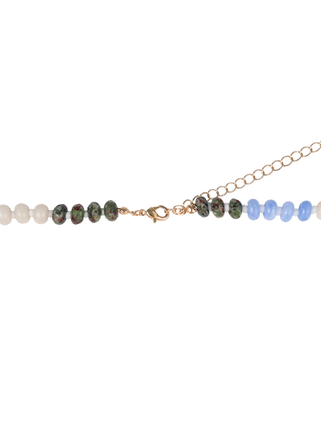 Goldtone Multicolored Bead Initial "A" Necklace