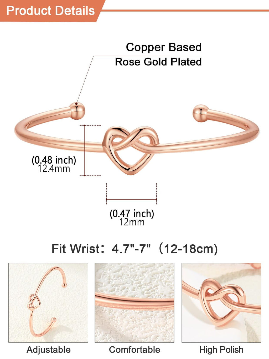 Twisted Bracelet for Women Open Bracelet Jewelry Solid Cuff Bangle