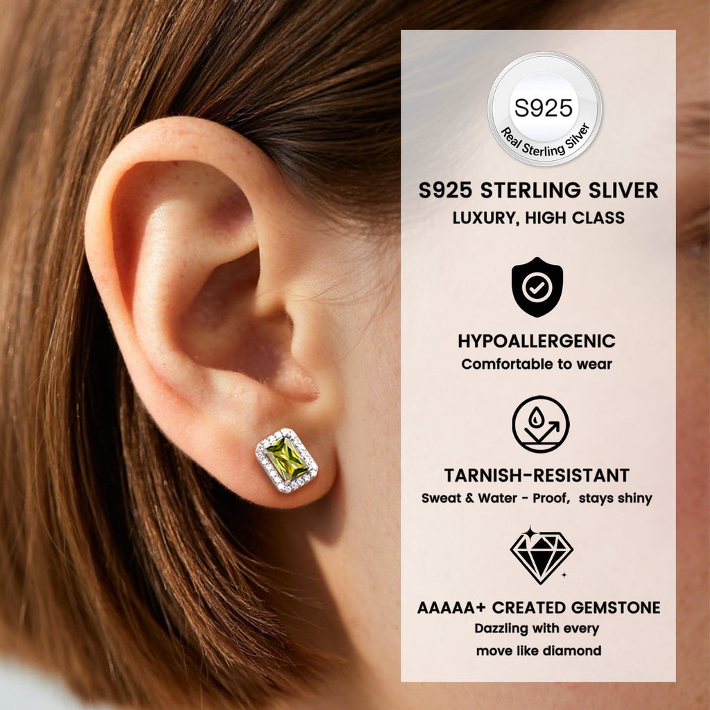 S925 Sterling Earrings Created Pink Tourmaline Stud Earrings October Round Jewelry Gifts for Valentines Day