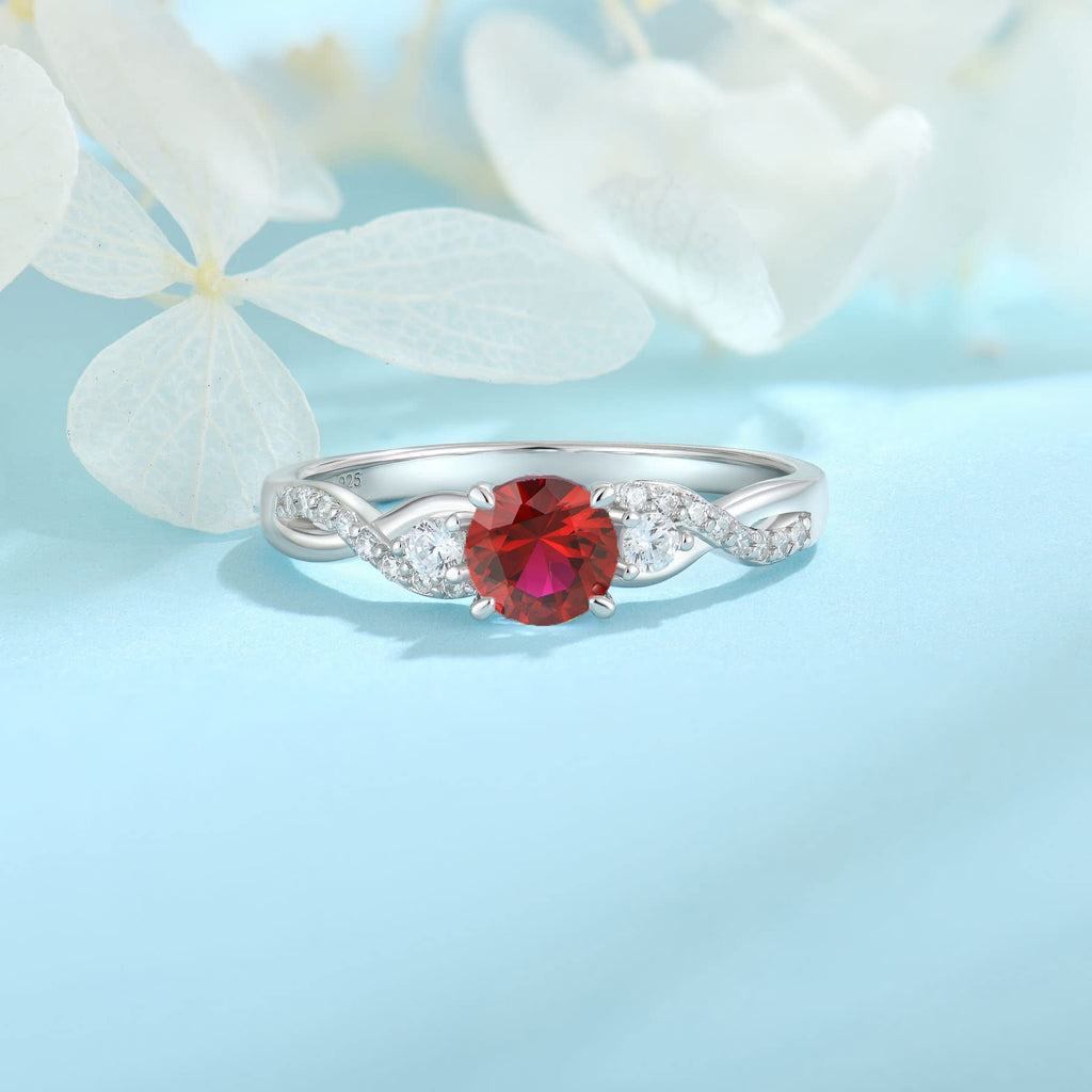 Ring for Her 925 Sterling Engagement Ring Wedding Eternity Ring for Women Size 10