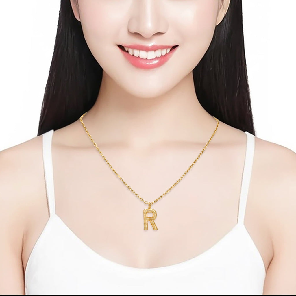 Women's Goldtone Initial E Necklace with Giftable Pouch