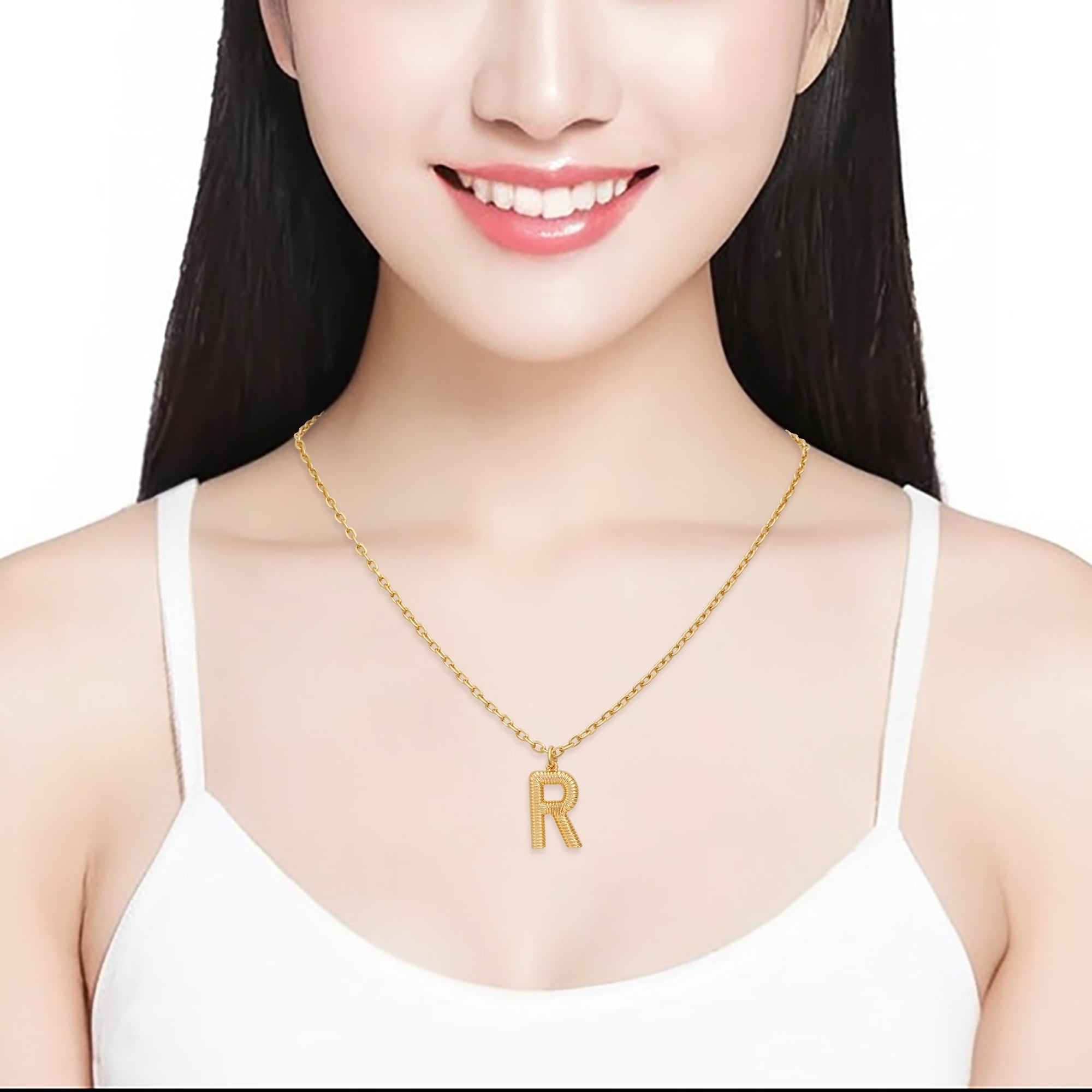 Women's Goldtone Initial E Necklace with Giftable Pouch