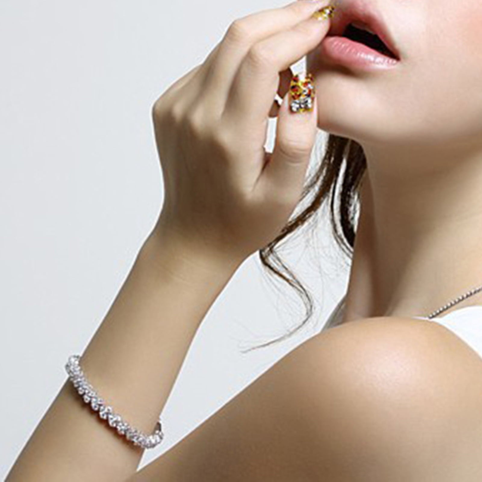 Women's 925 Sterling Bracelet Bangle Chain Banquet Jewelry