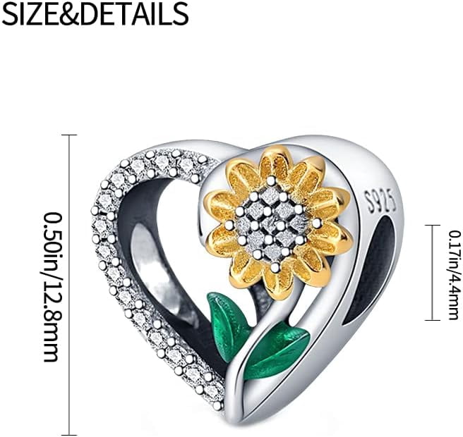 925 Sterling Charm for Bracelets Four Leaf Clover Lucky OpenWork Bead Charm Women Bracelet Charm