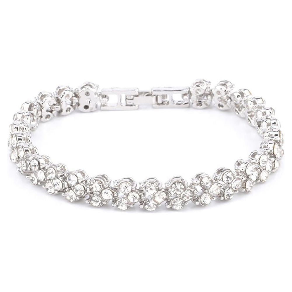 Women's Tennis Bracelets Luxury Slender Rose Plated Bracelet with Cubic Zirconia Bracelet Jewelry Gifts for Her