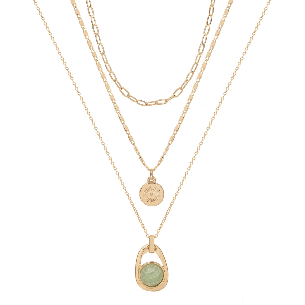 Women’s -Tone Multi-Layer Pendant Necklace