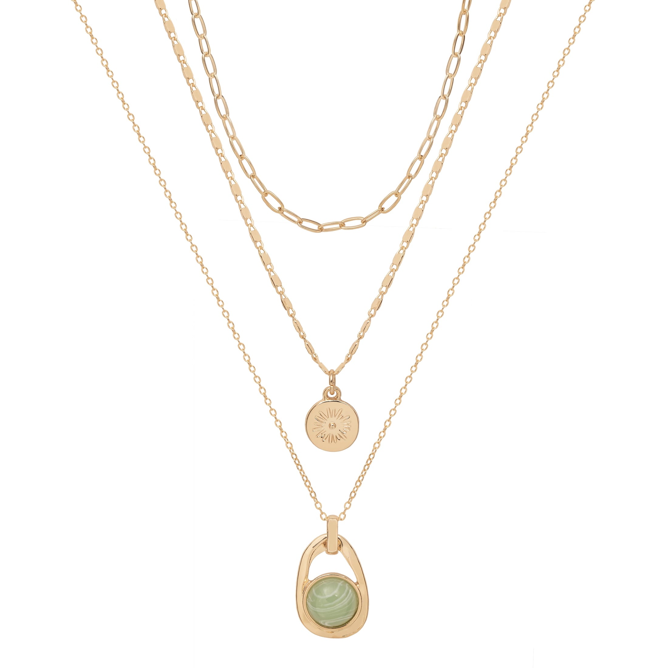 Women’s -Tone Multi-Layer Pendant Necklace