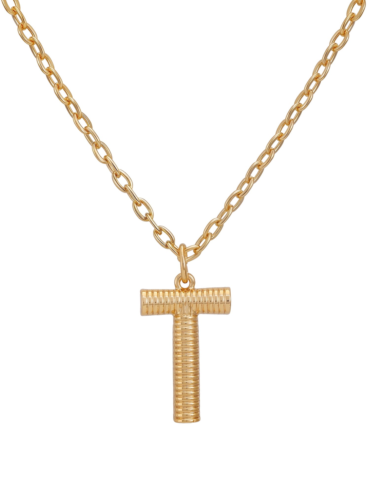 Women's Goldtone Initial E Necklace with Giftable Pouch