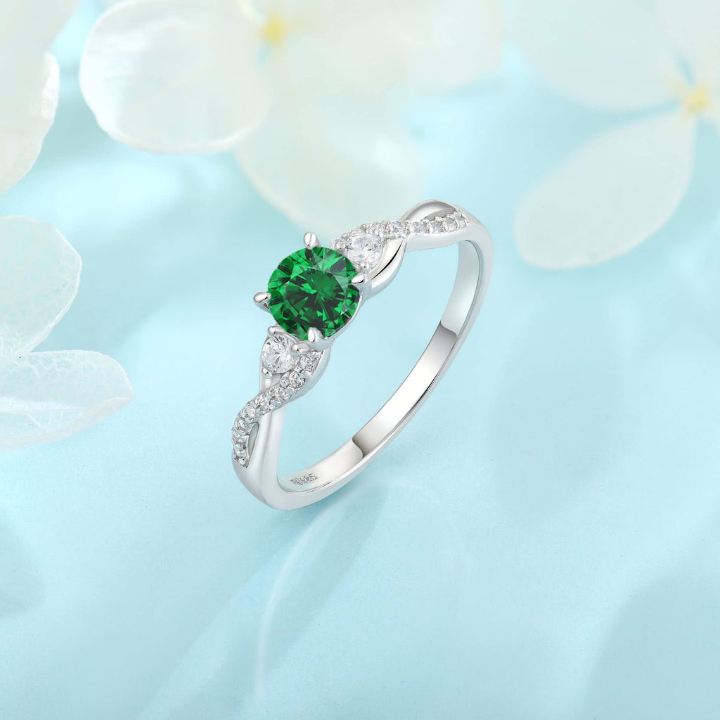 Ring for Her 925 Sterling Engagement Ring Wedding Eternity Ring for Women Size 10