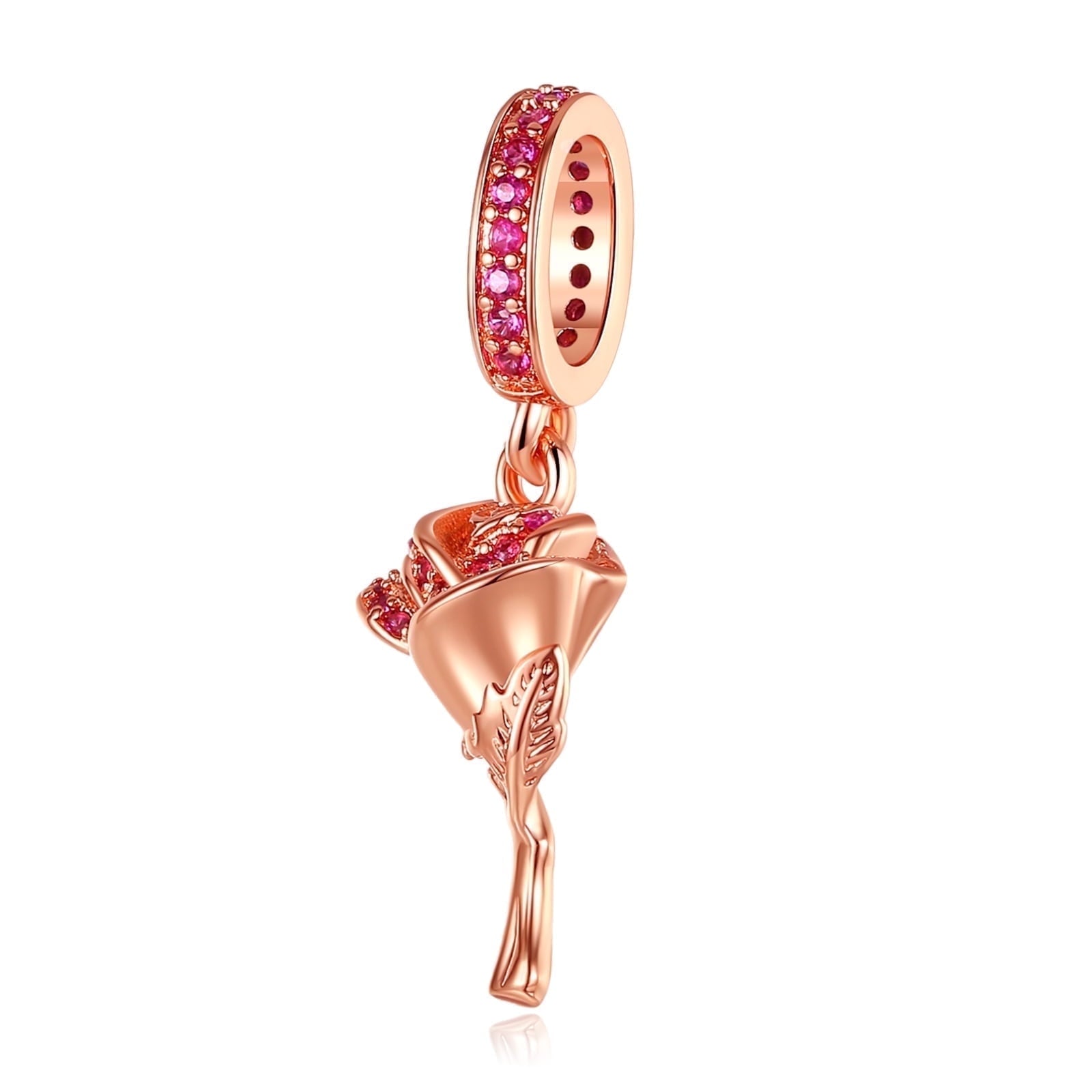 925 Sterling Charm for Bracelets Four Leaf Clover Lucky OpenWork Bead Charm Women Bracelet Charm