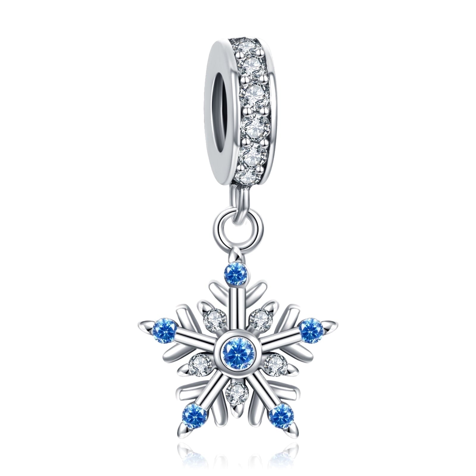 925 Sterling Charm for Bracelets Four Leaf Clover Lucky OpenWork Bead Charm Women Bracelet Charm