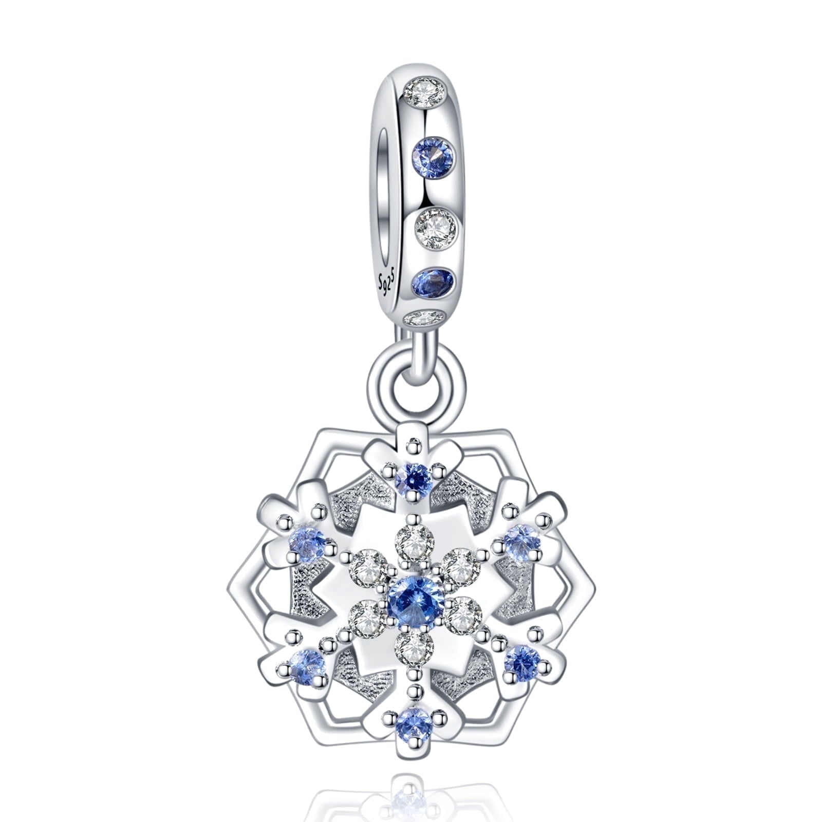 925 Sterling Charm for Bracelets Four Leaf Clover Lucky OpenWork Bead Charm Women Bracelet Charm