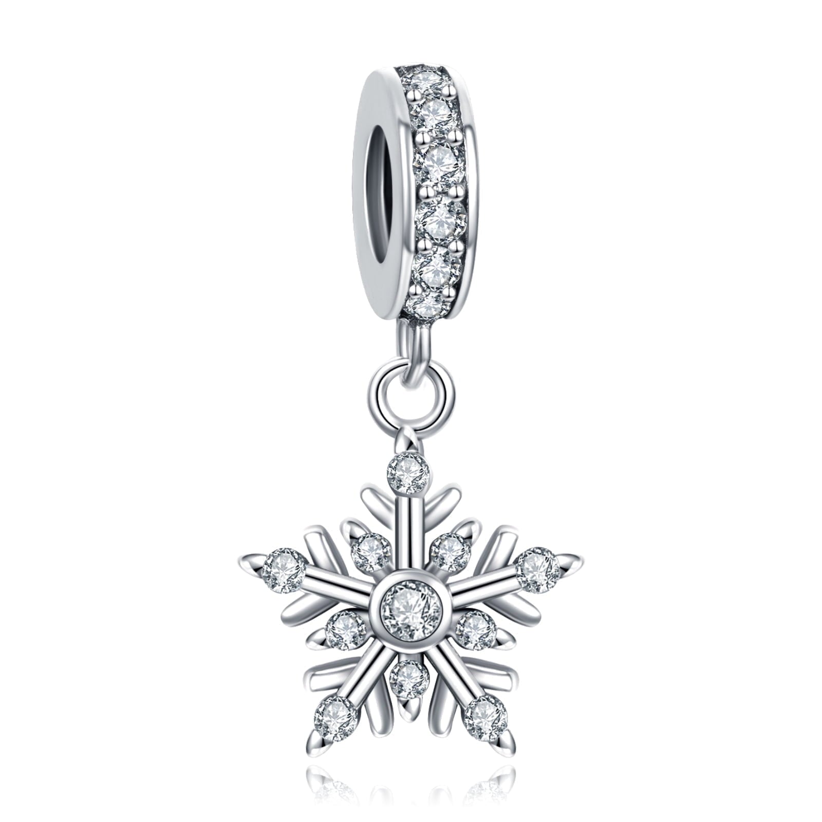 925 Sterling Charm for Bracelets Four Leaf Clover Lucky OpenWork Bead Charm Women Bracelet Charm