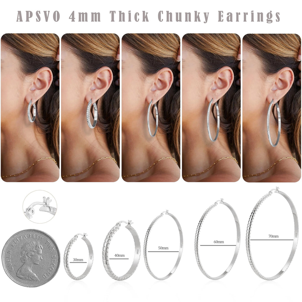 4 Pairs Hoop Earrings for Women CZ Small Huggie Cartilage Post Hypoallergenic Earrings Set for Multiple Piercing Valentines Day Jewelry Gifts Her Teen Mom Wife Lady Adults Ideas