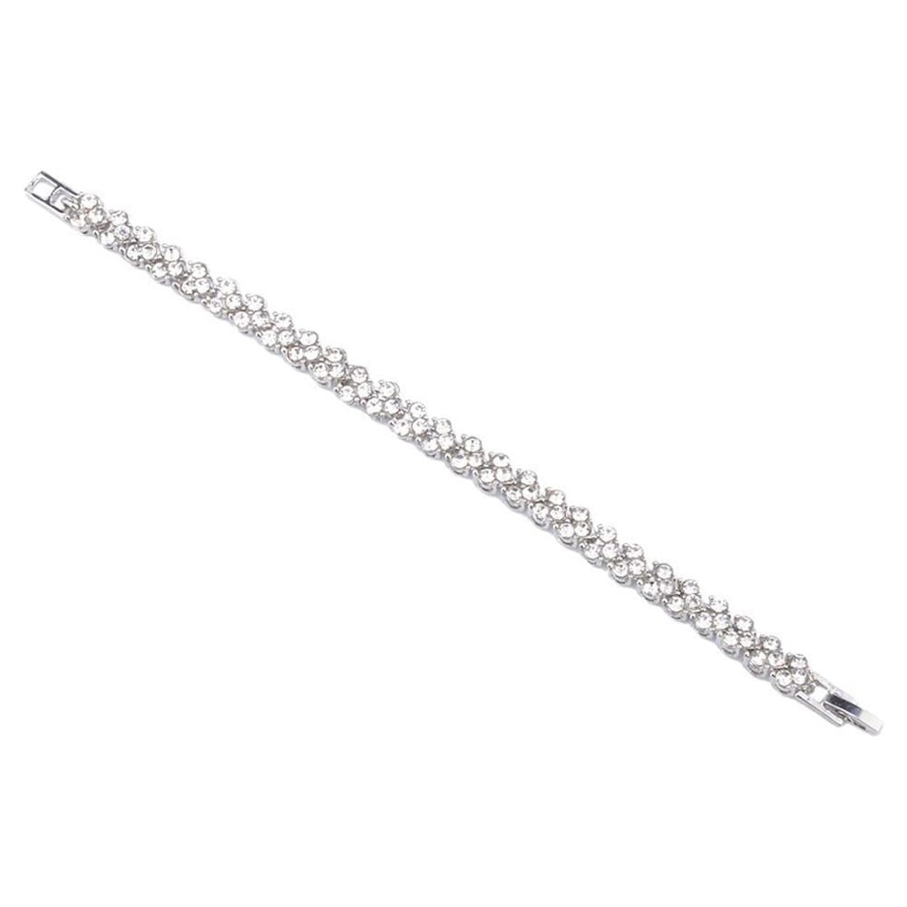 Women's Tennis Bracelets Luxury Slender Rose Plated Bracelet with Cubic Zirconia Bracelet Jewelry Gifts for Her