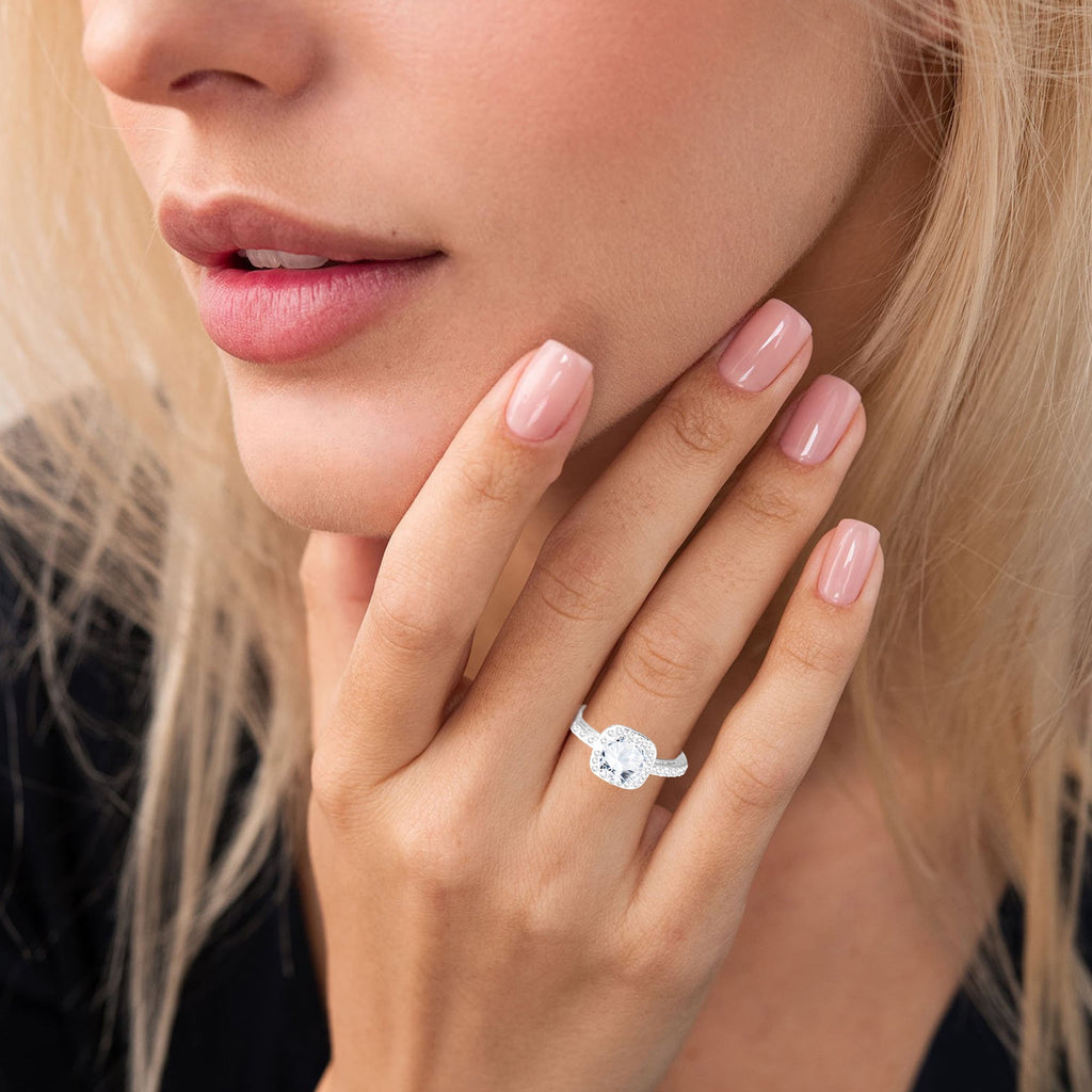 S925 Sterling Plated Rings for Women CZ Eternity Wedding Band Engagement Rings Valentines Day Jewelry Gifts Her Girlfriend Wife Female Adults Teen Ideas