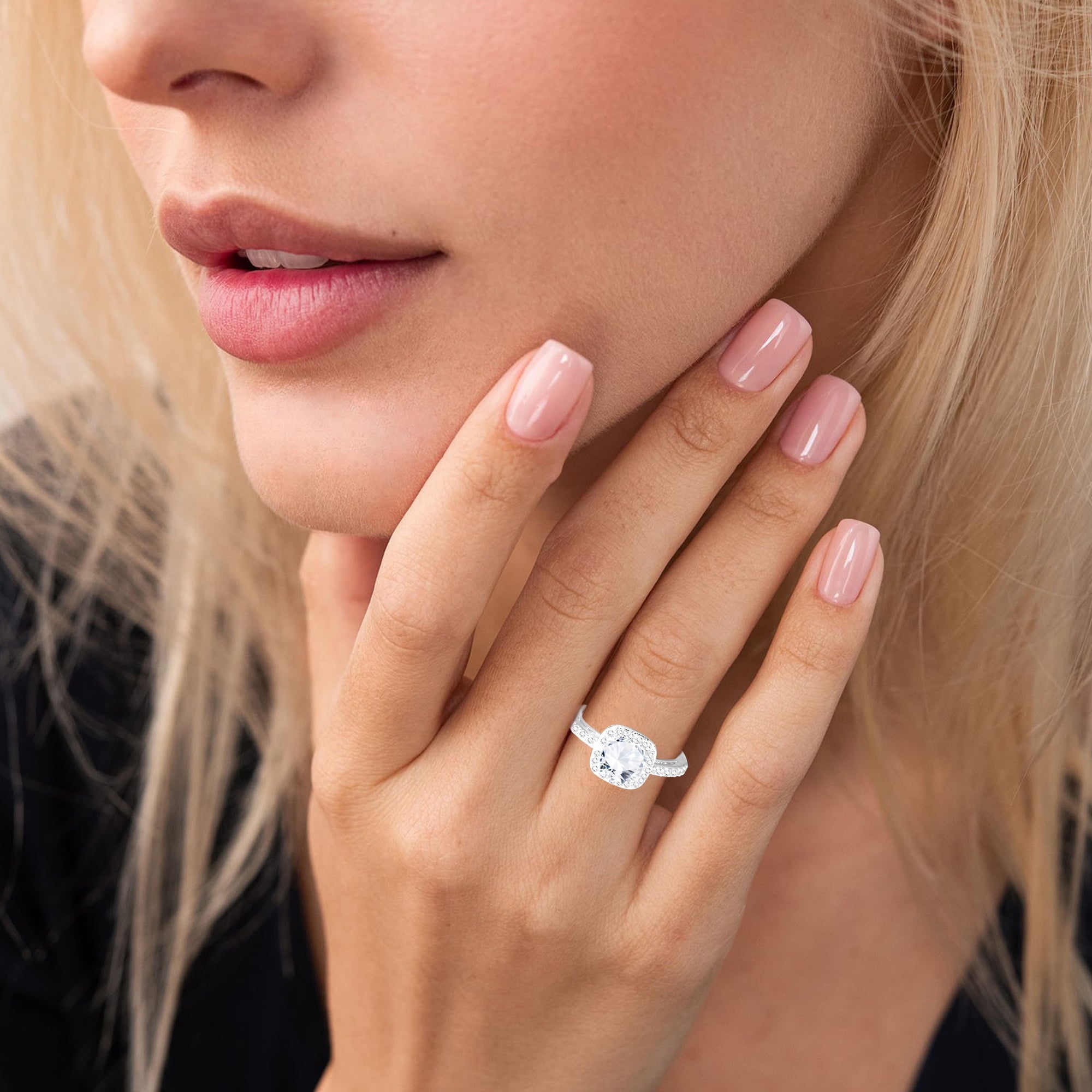 S925 Sterling Plated Rings for Women CZ Eternity Wedding Band Engagement Rings Valentines Day Jewelry Gifts Her Girlfriend Wife Female Adults Teen Ideas