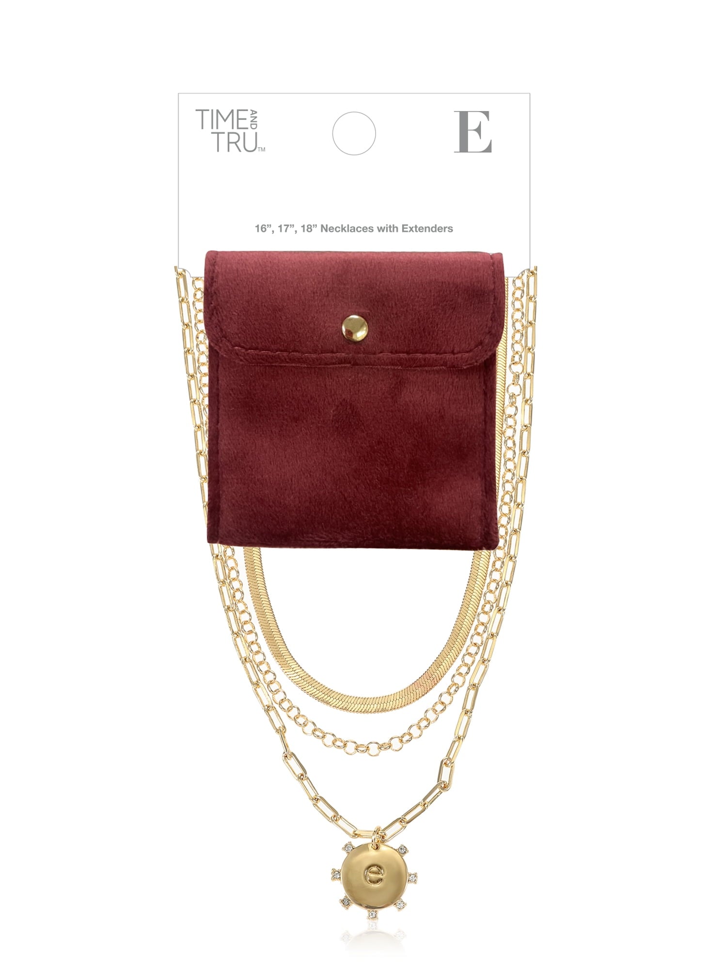 Goldtone Necklace, 3 Piece, Initial J