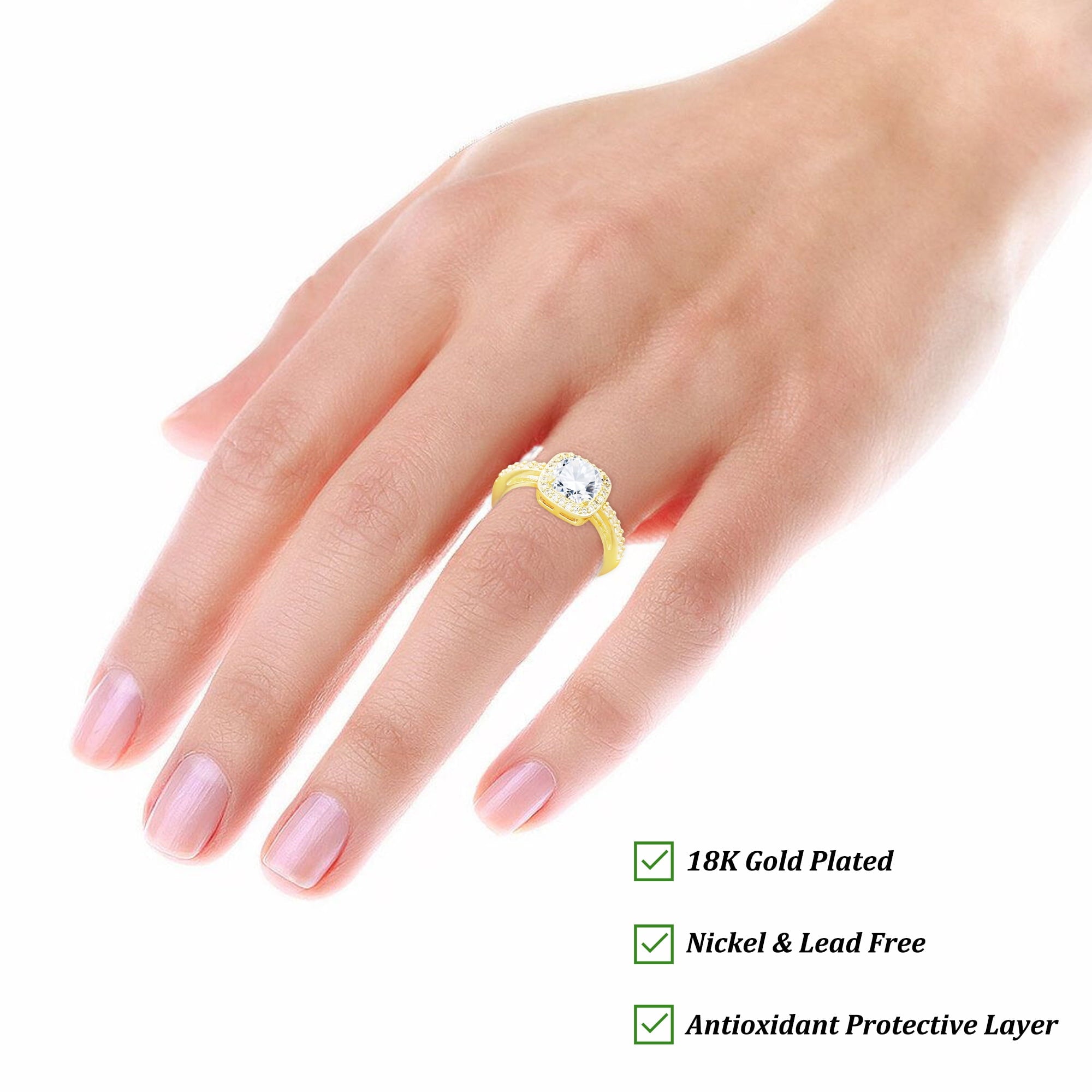 S925 Sterling Plated Rings for Women CZ Eternity Wedding Band Engagement Rings Valentines Day Jewelry Gifts Her Girlfriend Wife Female Adults Teen Ideas