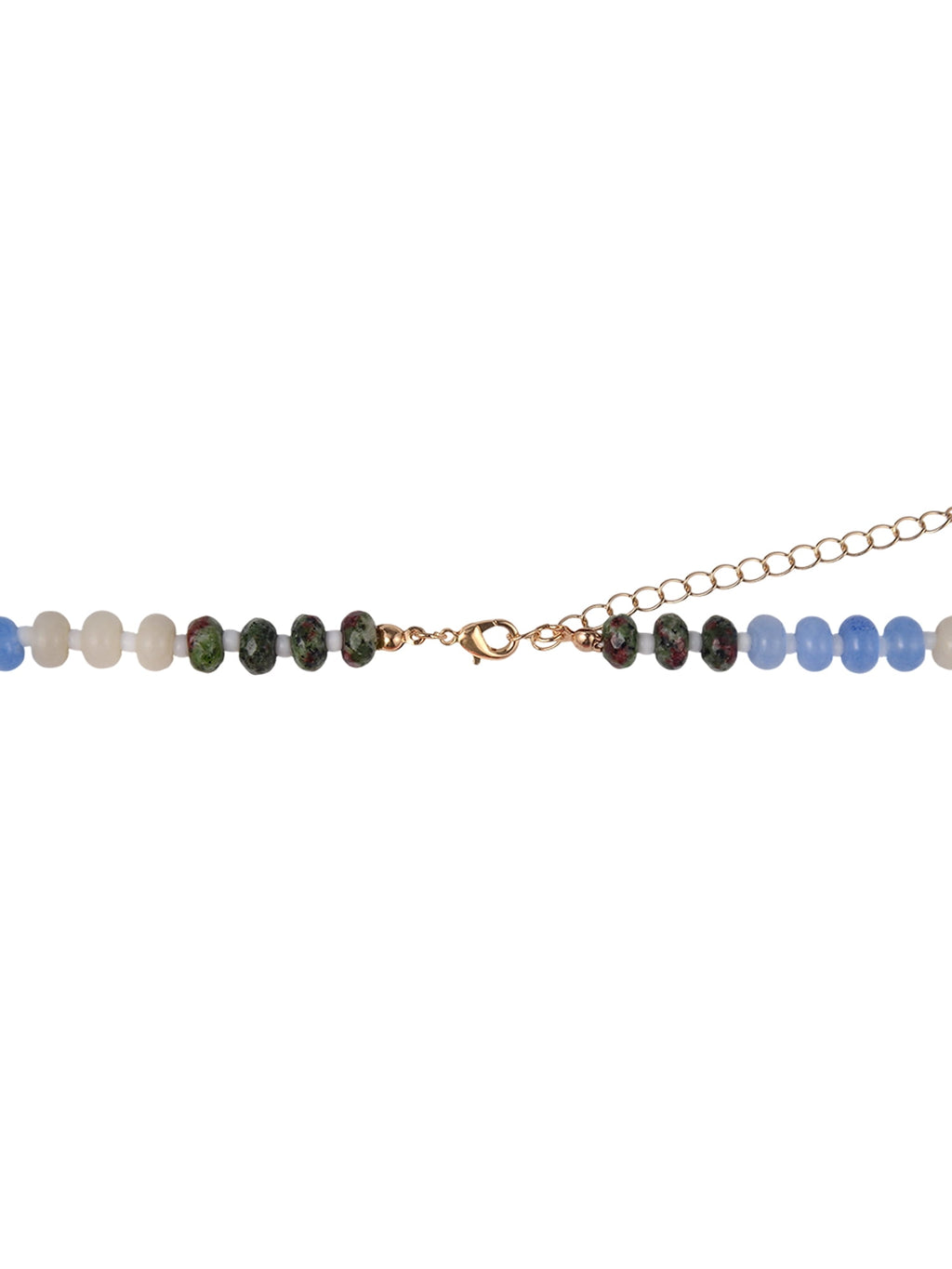 Goldtone Multicolored Bead Initial "A" Necklace