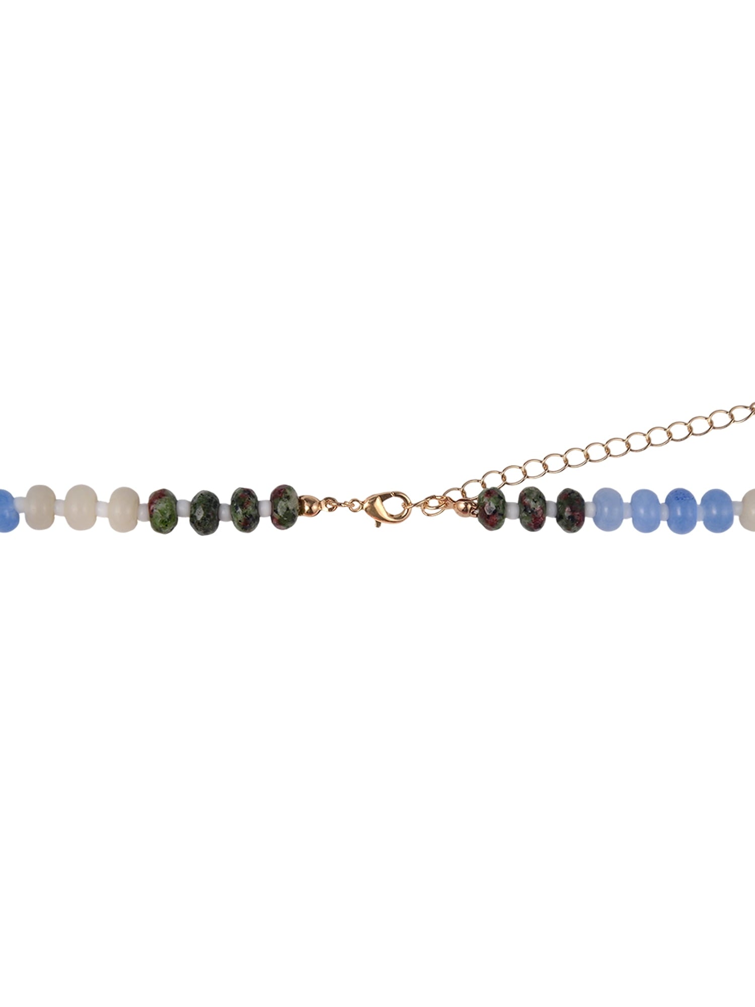 Goldtone Multicolored Bead Initial "A" Necklace