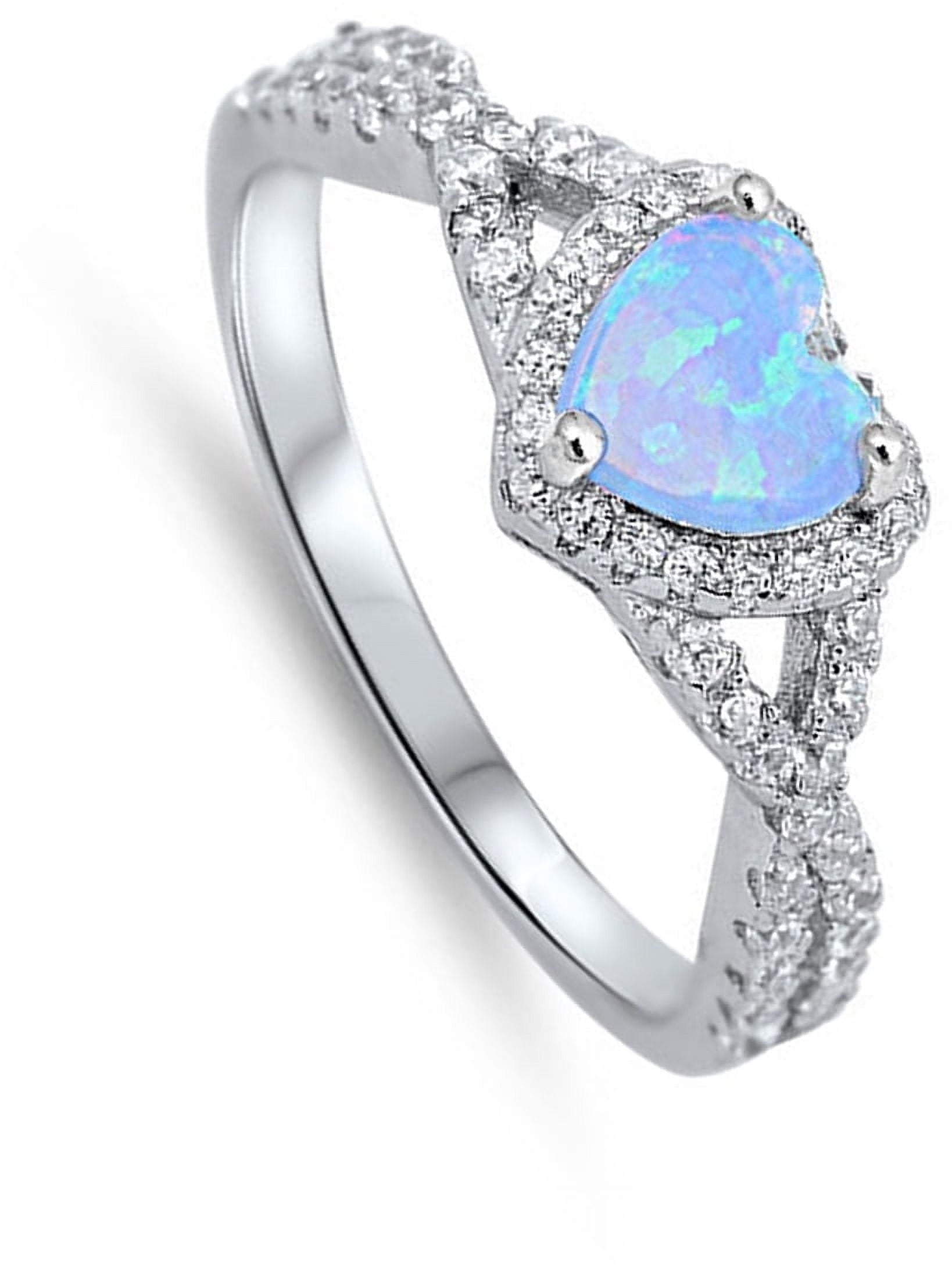 Heart Purple Simulated Amethyst Halo Infinity Knot Sterling Ring CZ Female Size 7