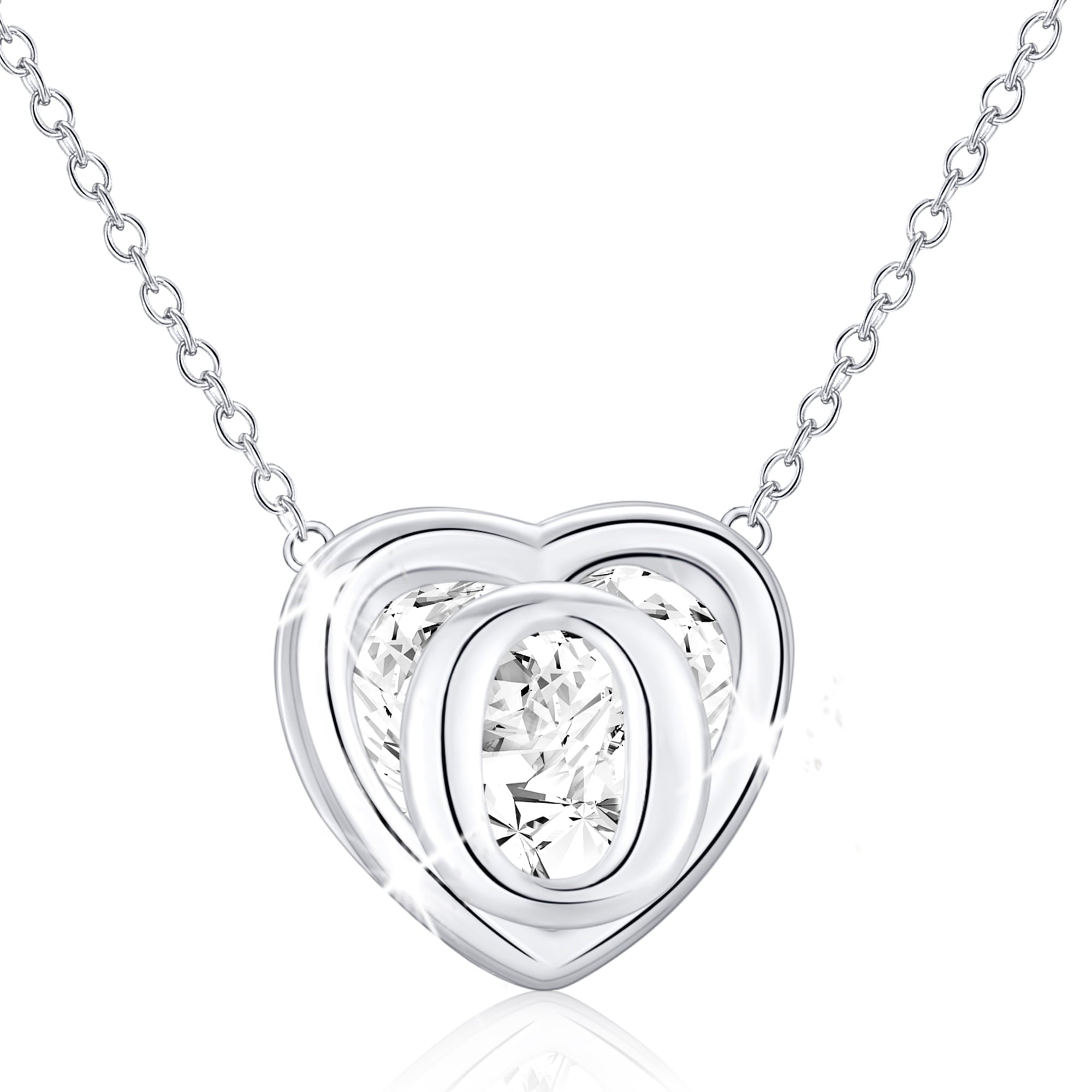 S925 Sterling Plated Heart Initial Necklaces for Women Girls CZ Letter J Pendant Chain Easter Basket Stuffers Jewelry Gifts Teen Her Mom Wife Adults Kids Age Ideas