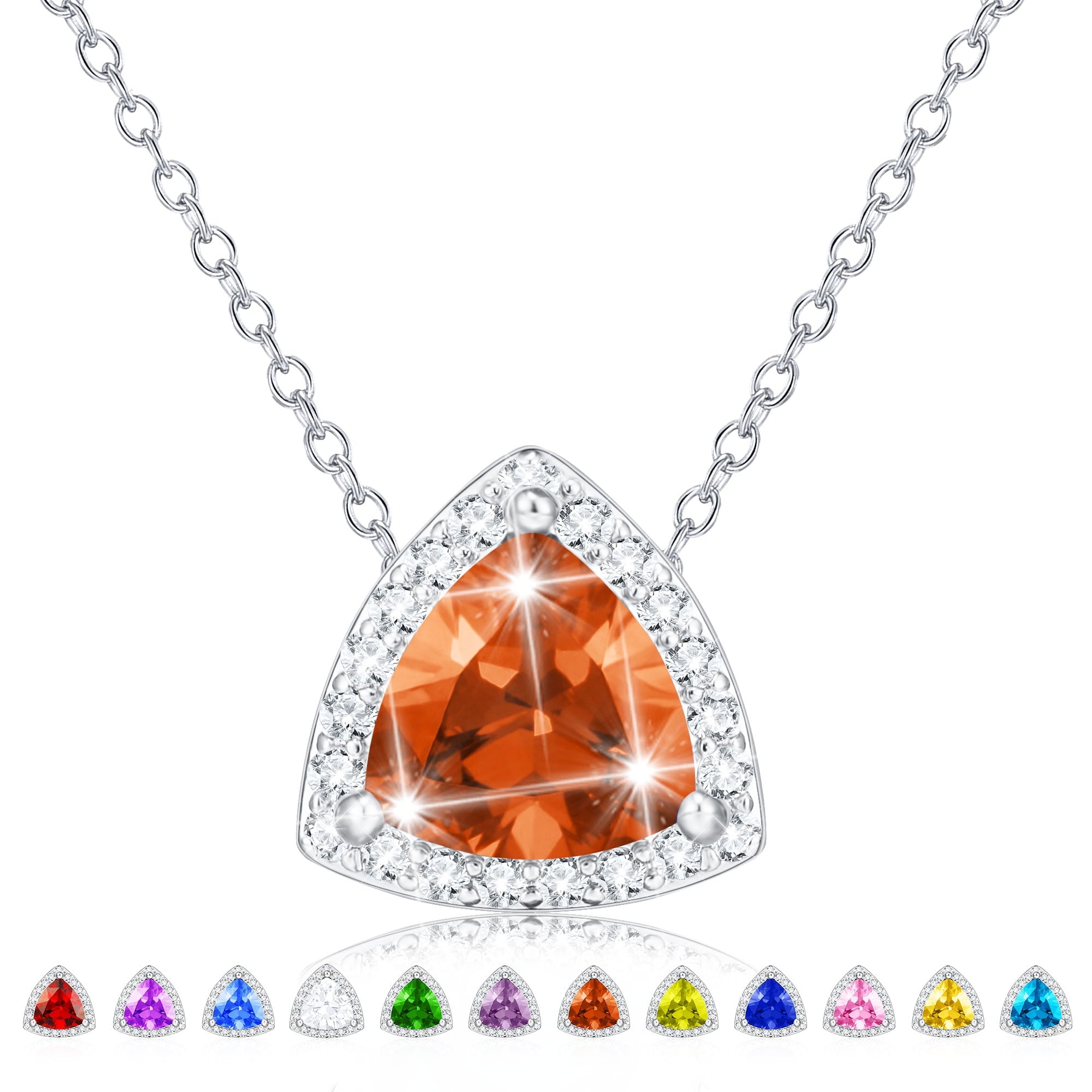 S925 Sterling Plated Heart Necklaces for Women Girls CZ April Pendant with Crystal Easter Basket Stuffers Jewelry Gifts Teen Her Adults Lady Girlfriend Kids