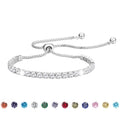 S925 Sterling Plated Tennis Bracelets for Women Girls CZ April Bracelets with Crystal Easter Basket Stuffers Jewelry Gifts Teen Her Wife Lady Adults Kids Ideas