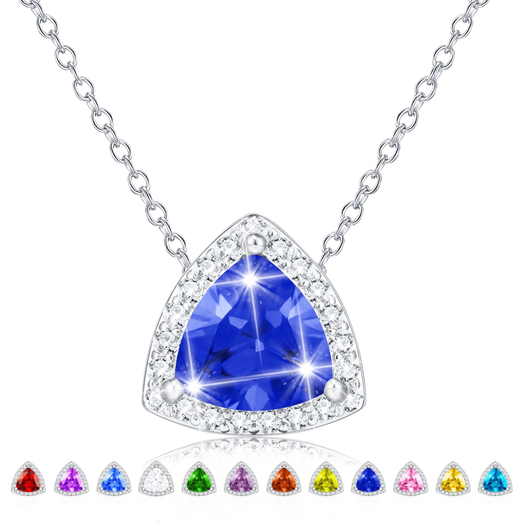 S925 Sterling Plated Heart Necklaces for Women Girls CZ April Pendant with Crystal Easter Basket Stuffers Jewelry Gifts Teen Her Adults Lady Girlfriend Kids