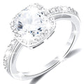 S925 Sterling Plated Rings for Women CZ Eternity Wedding Band Engagement Rings Valentines Day Jewelry Gifts Her Girlfriend Wife Female Adults Teen Ideas