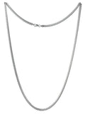 Sterling Cuban Miami Chain Necklace for Adults, 24 Inch