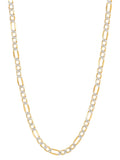 Fine Jewelry Sterling 1/20 10K Yellow 3.40MM Hollow Figaro Necklace, 20"