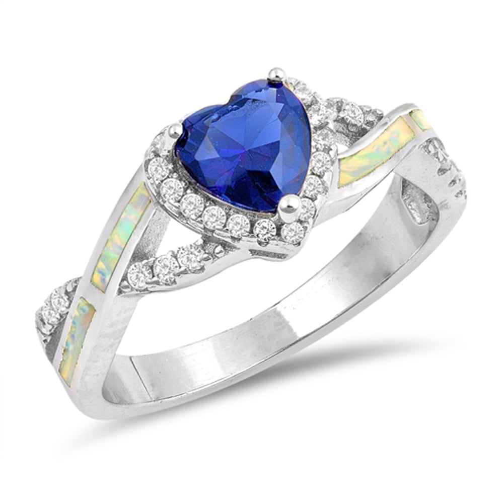 Heart Purple Simulated Amethyst Halo Infinity Knot Sterling Ring CZ Female Size 7