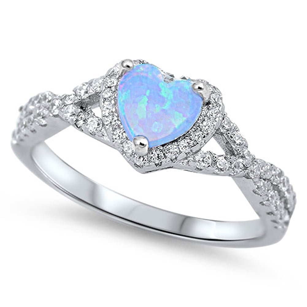 Heart Purple Simulated Amethyst Halo Infinity Knot Sterling Ring CZ Female Size 7
