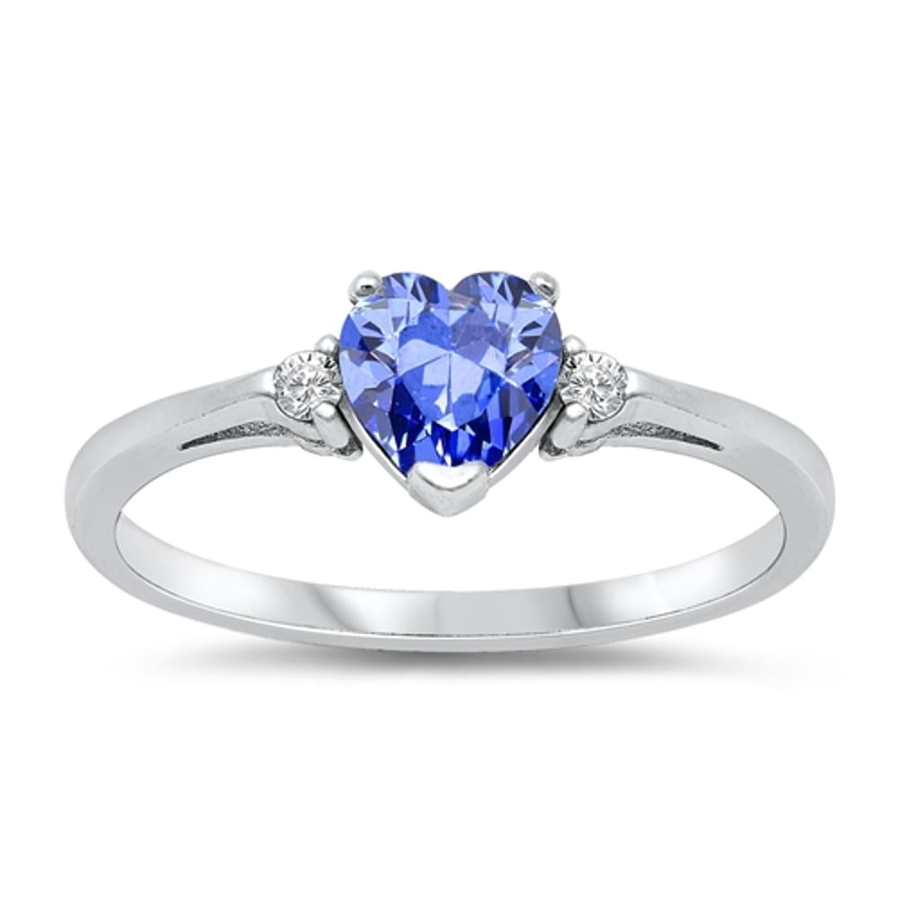 Sterling Simulated Emerald Heart Ring Ring Band Solid 925 Green CZ Female Size 6