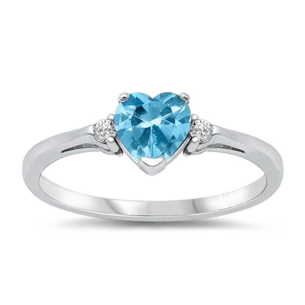 Sterling Simulated Emerald Heart Ring Ring Band Solid 925 Green CZ Female Size 6