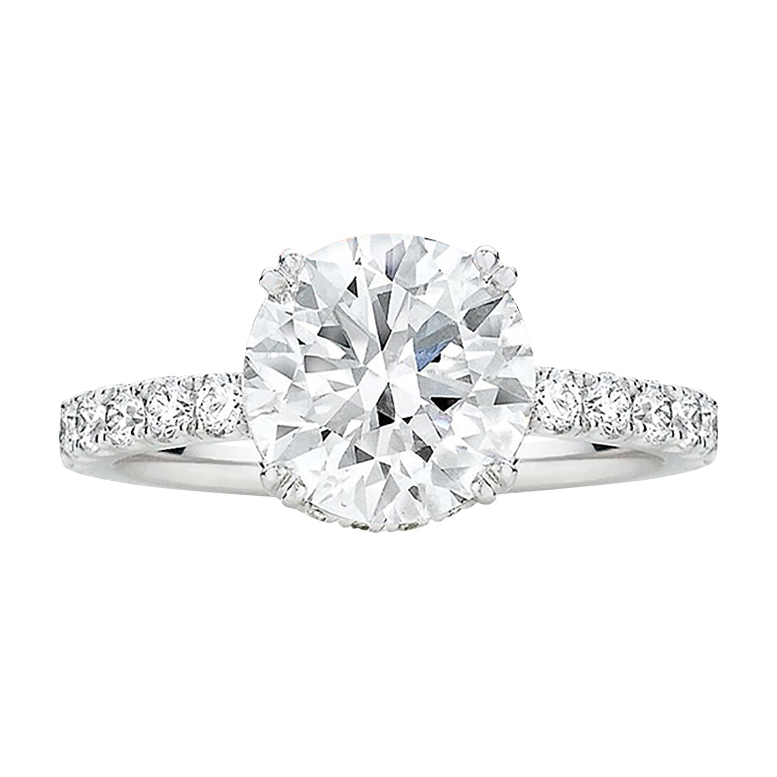 Women Round Diamond Zirconia Ring Ladies Jewelry Engaged Ring (,6)