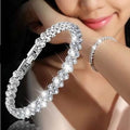 Women's Tennis Bracelets Luxury Slender Rose Plated Bracelet with Cubic Zirconia Bracelet Jewelry Gifts for Her