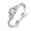 Ring for Her 925 Sterling Engagement Ring Wedding Eternity Ring for Women Size 10
