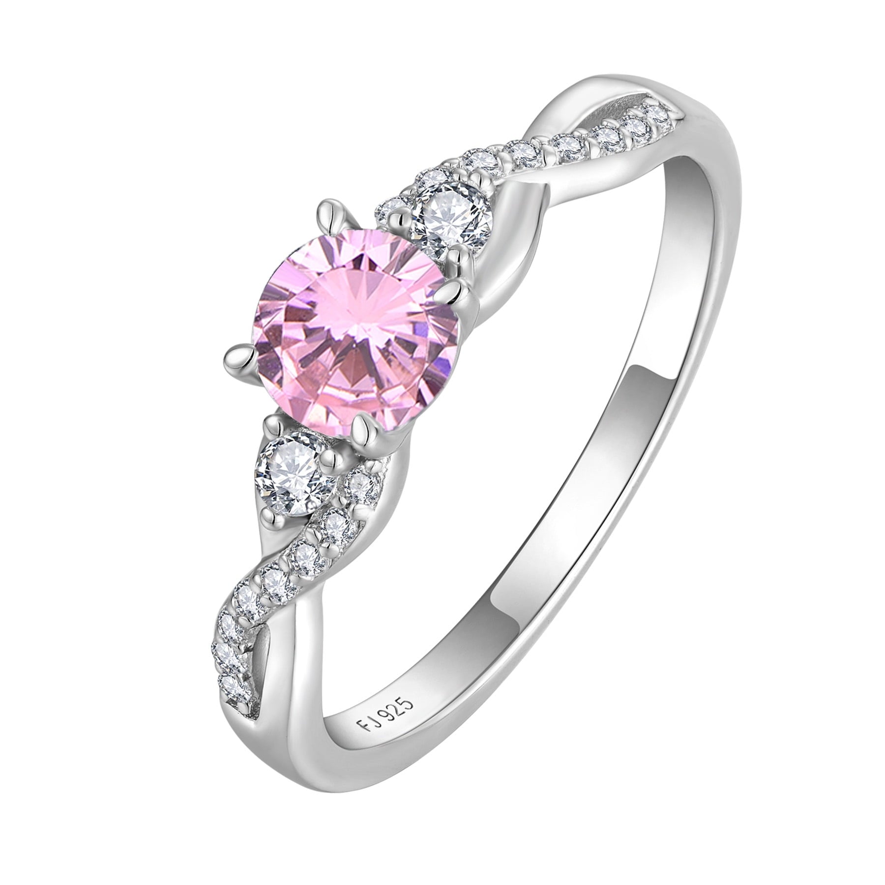 Ring for Her 925 Sterling Engagement Ring Wedding Eternity Ring for Women Size 10