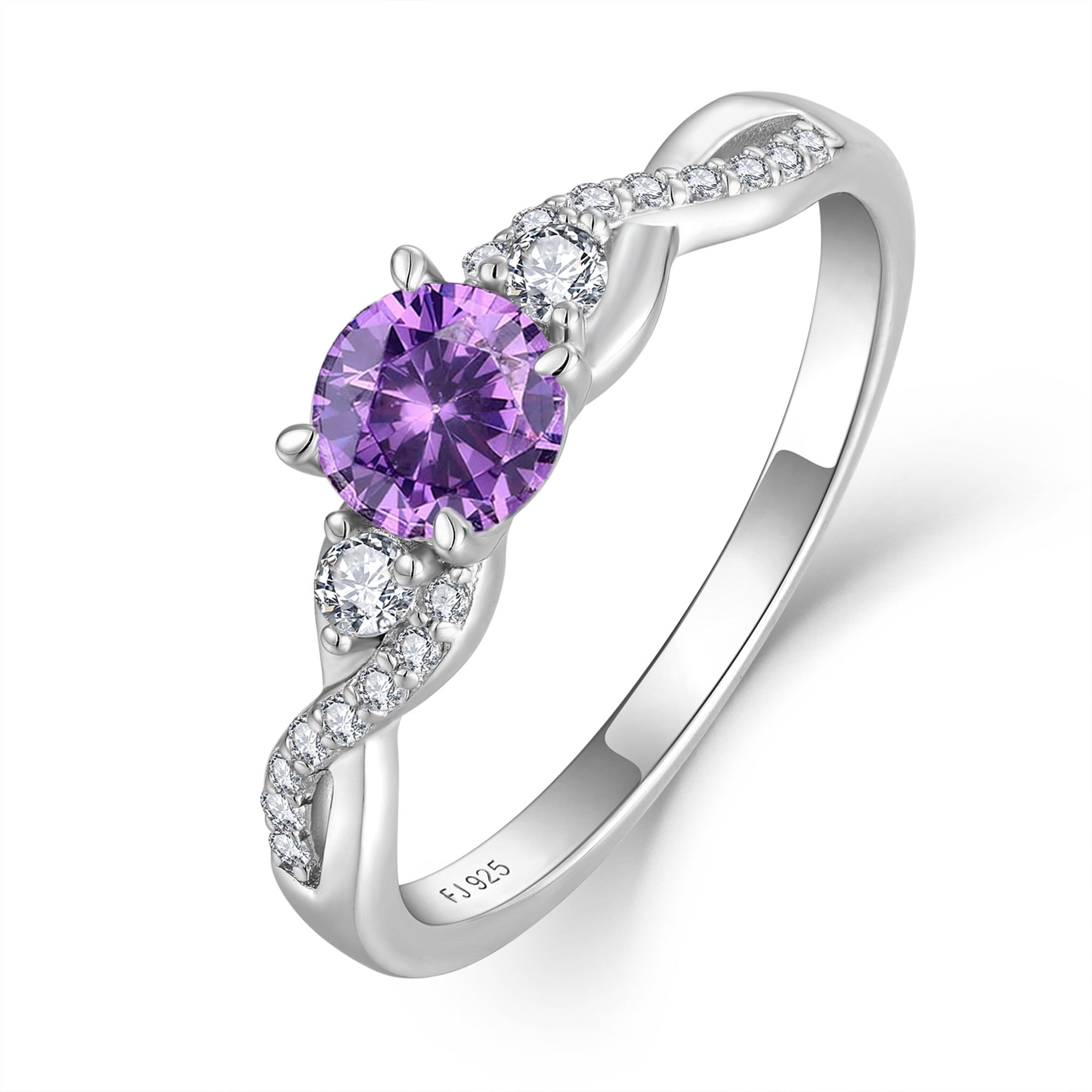 Ring for Her 925 Sterling Engagement Ring Wedding Eternity Ring for Women Size 10
